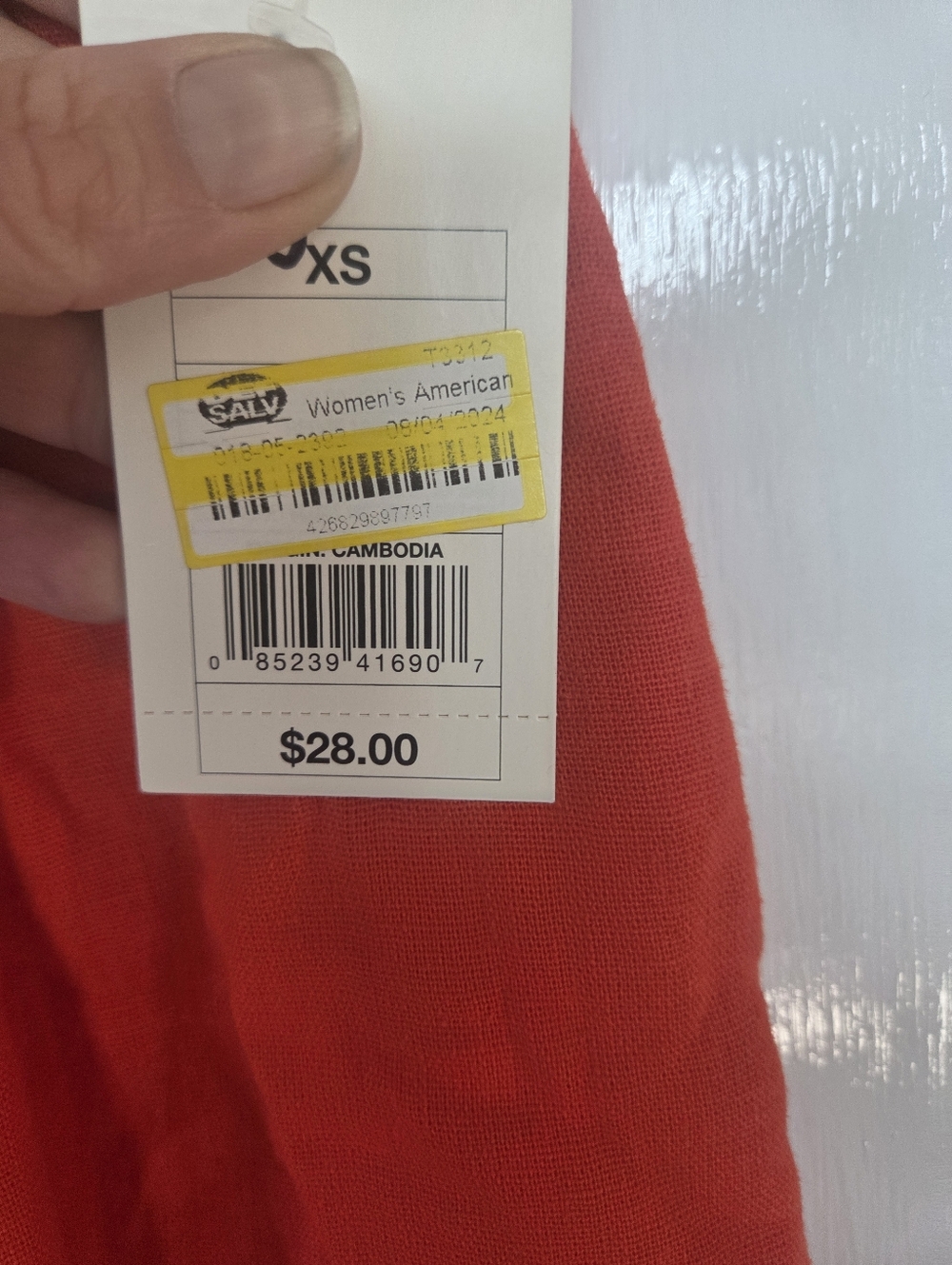 A New Day nwt Orange Women's Midi Skirt -XS - Picture 3 of 6